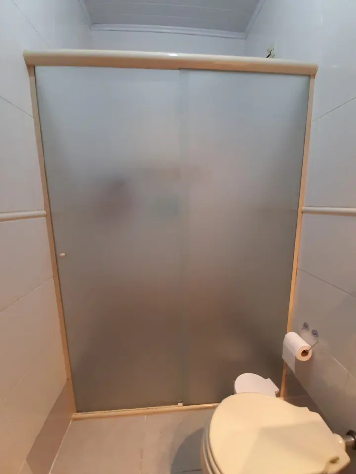 Box de vidro com película jateada