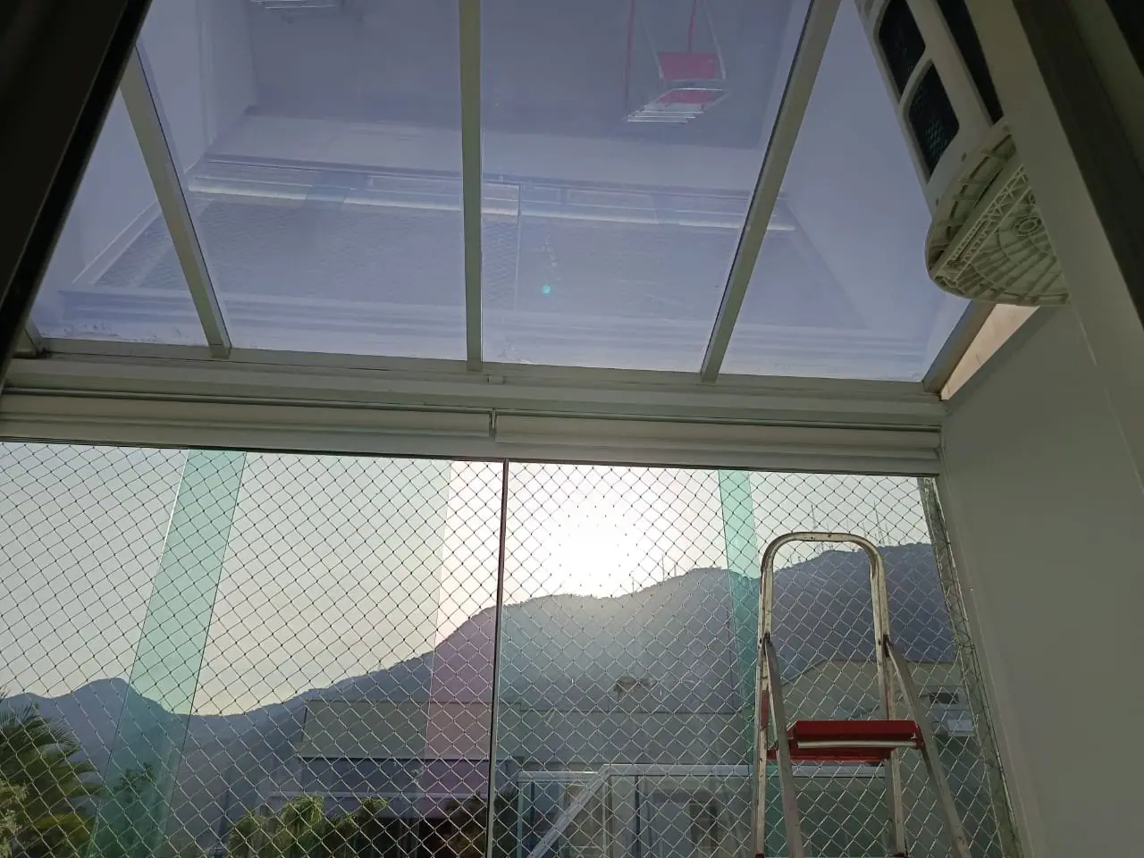 Faixa para porta de vidro transparente